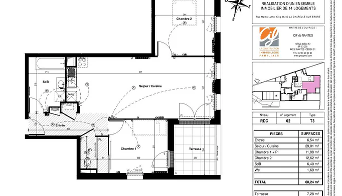 Appartement 3 pièces à louer à Chapelle-sur-Erdre (44240) - photo 13