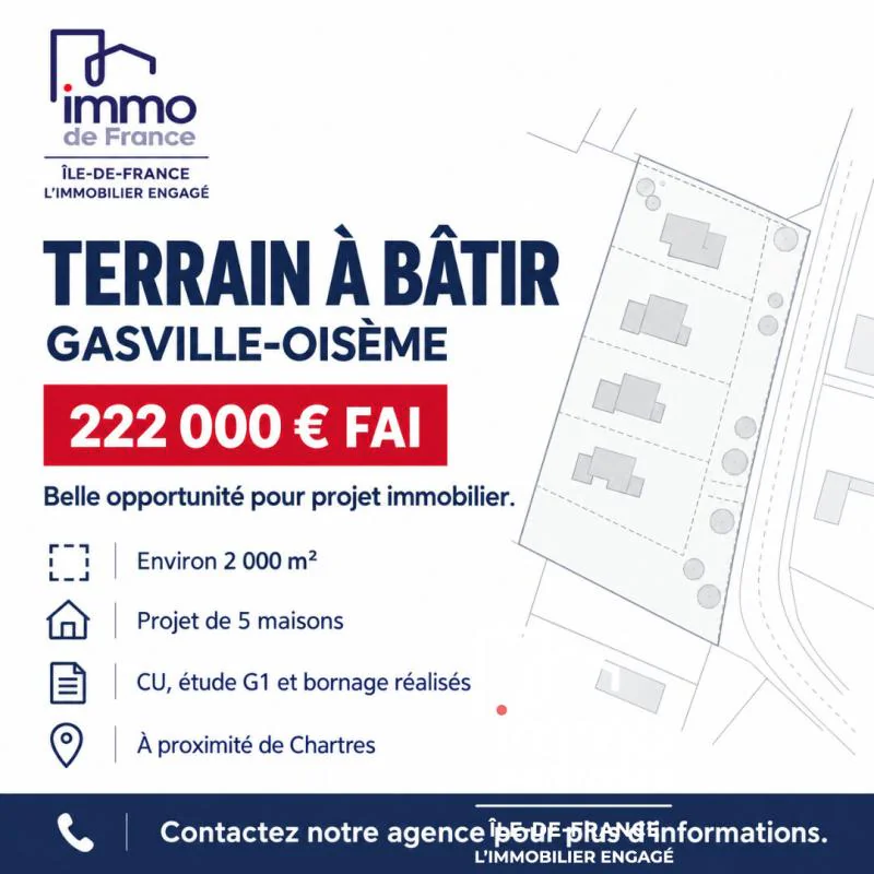 Terrain à vendre à Gasville-Oisème (28300) - photo 1