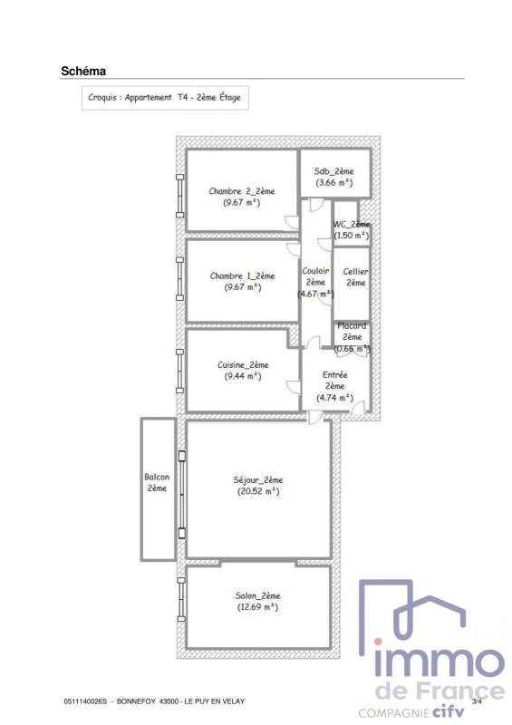 Appartement 4 pièces à vendre au Puy-en-Velay (43000) - photo 3
