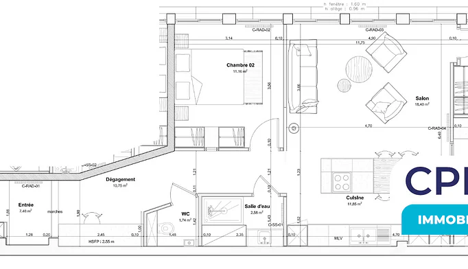 Appartement 4 pièces à vendre à Courbevoie (92400) - photo 8