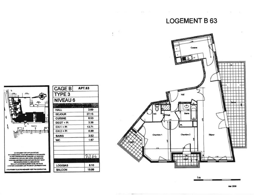 Appartement 3 pièces à louer à Villeurbanne (69100) - photo 7