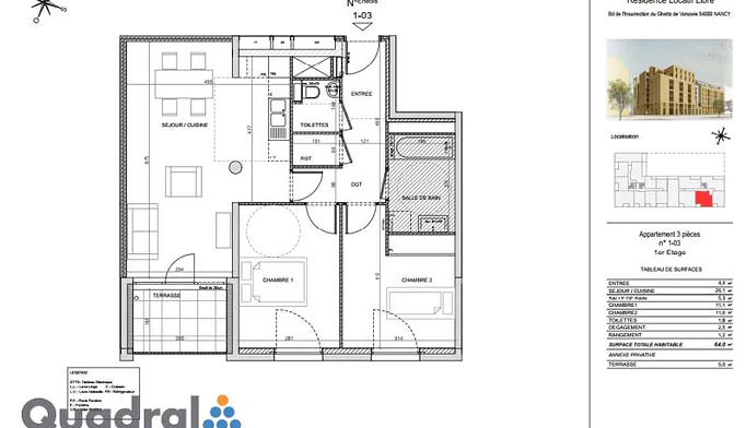Appartement 3 pièces à louer à Nancy (54000) - photo 6