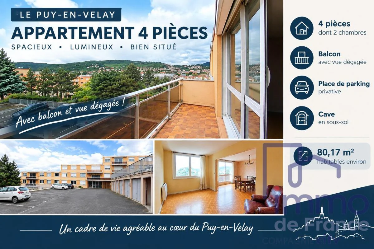 Appartement 4 pièces à vendre au Puy-en-Velay (43000) - photo 1