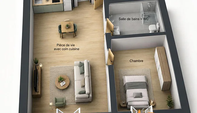 Appartement 2 pièces à vendre à Caen (14000) - photo 2