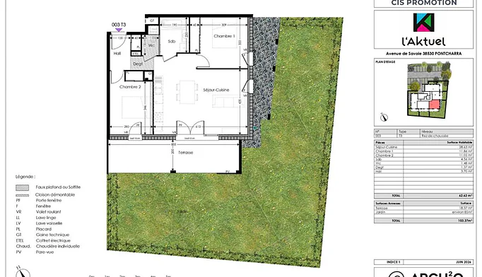 Appartement 3 pièces à vendre à Pontcharra (38530) - photo 2